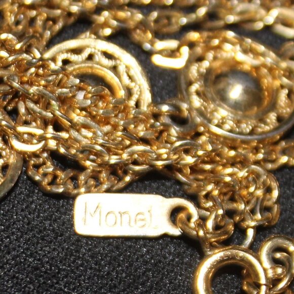 Monet Extra Long Gold Tone Chain Necklace - Picture 6 of 9
